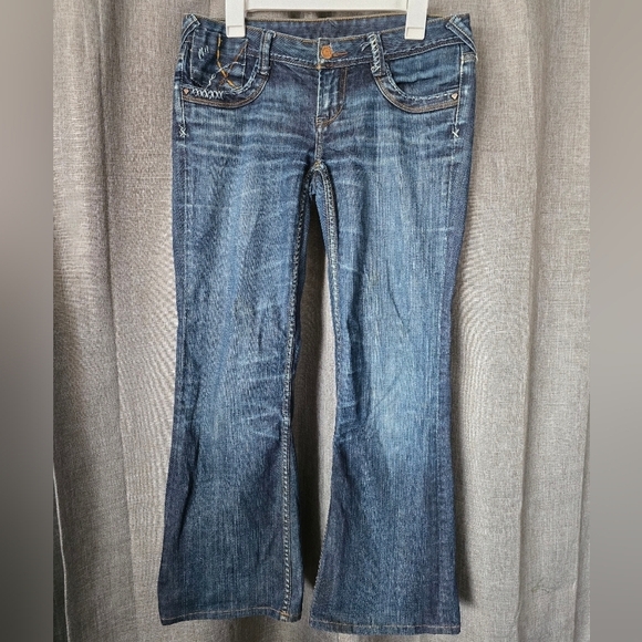 7 Diamonds Womens Boot Cut Jeans Size 31 Embroidered - Picture 1 of 6